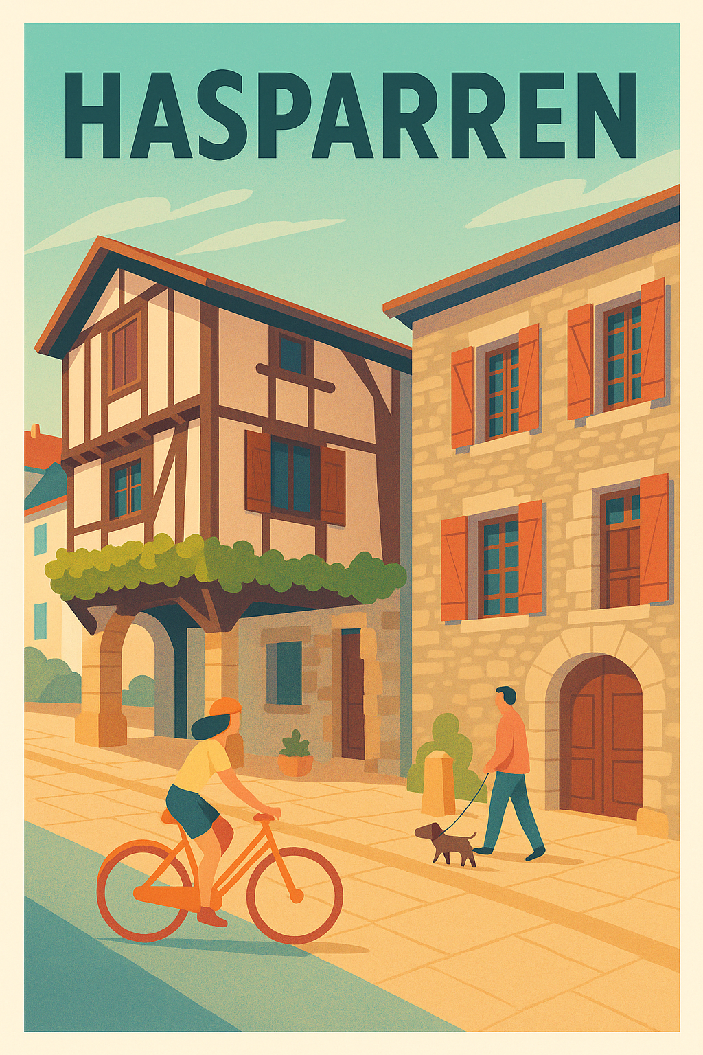 Affiche de Hasparren - Charme et douceur du Pays Basque