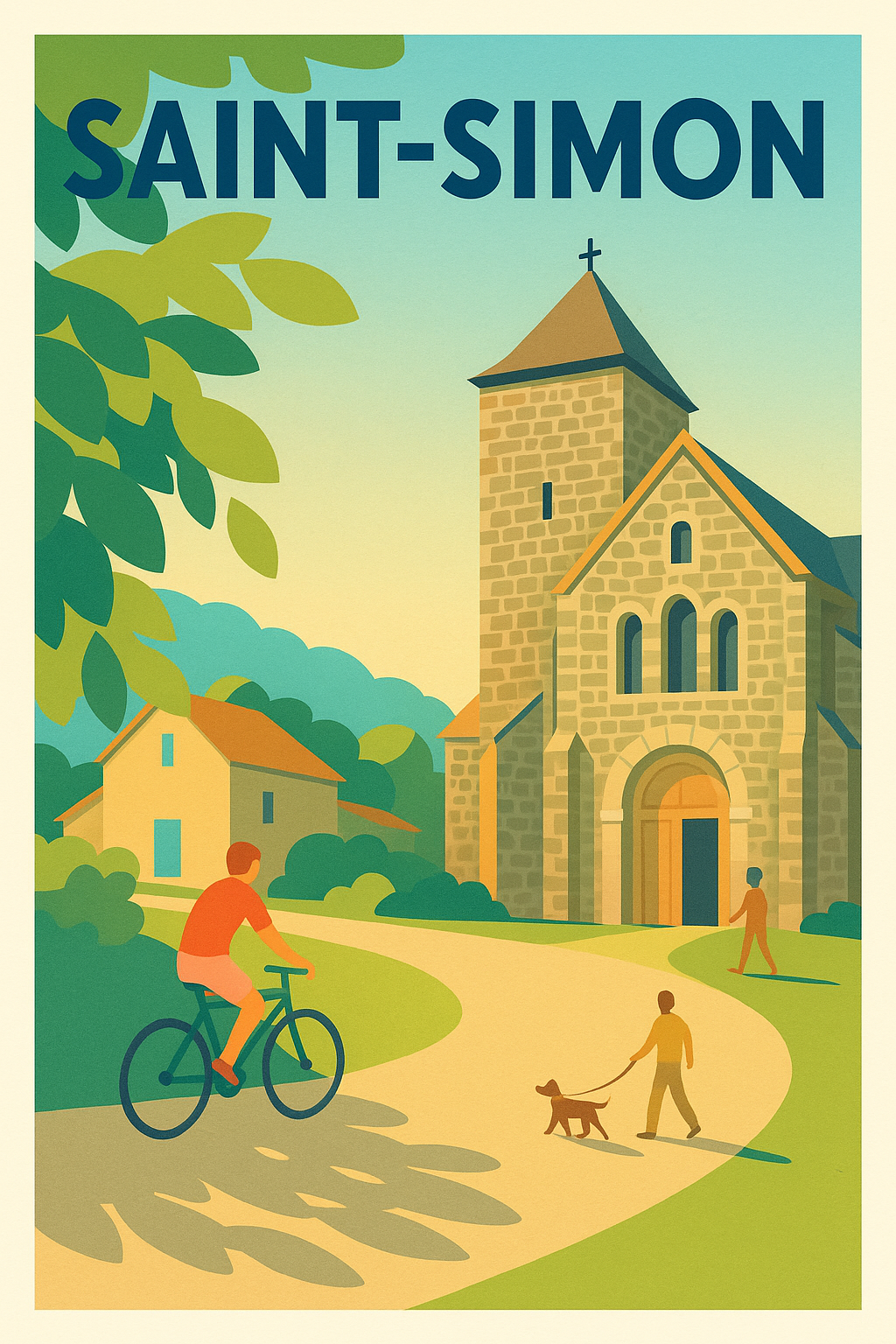 Affiche de Saint-Simon - Charme paisible au cœur du village