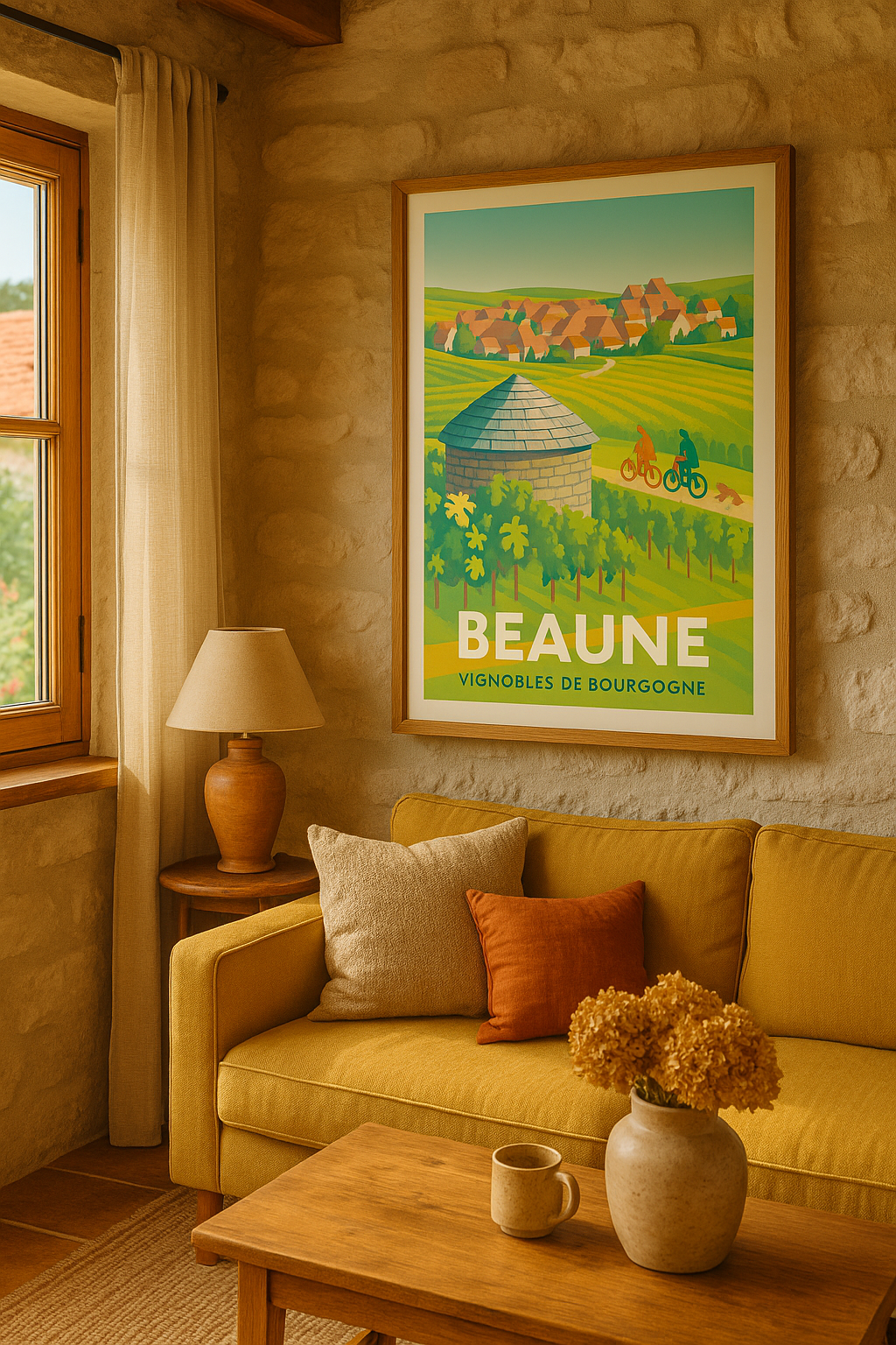 Affiche Beaune - Charme et vignobles de Bourgogne - Afich