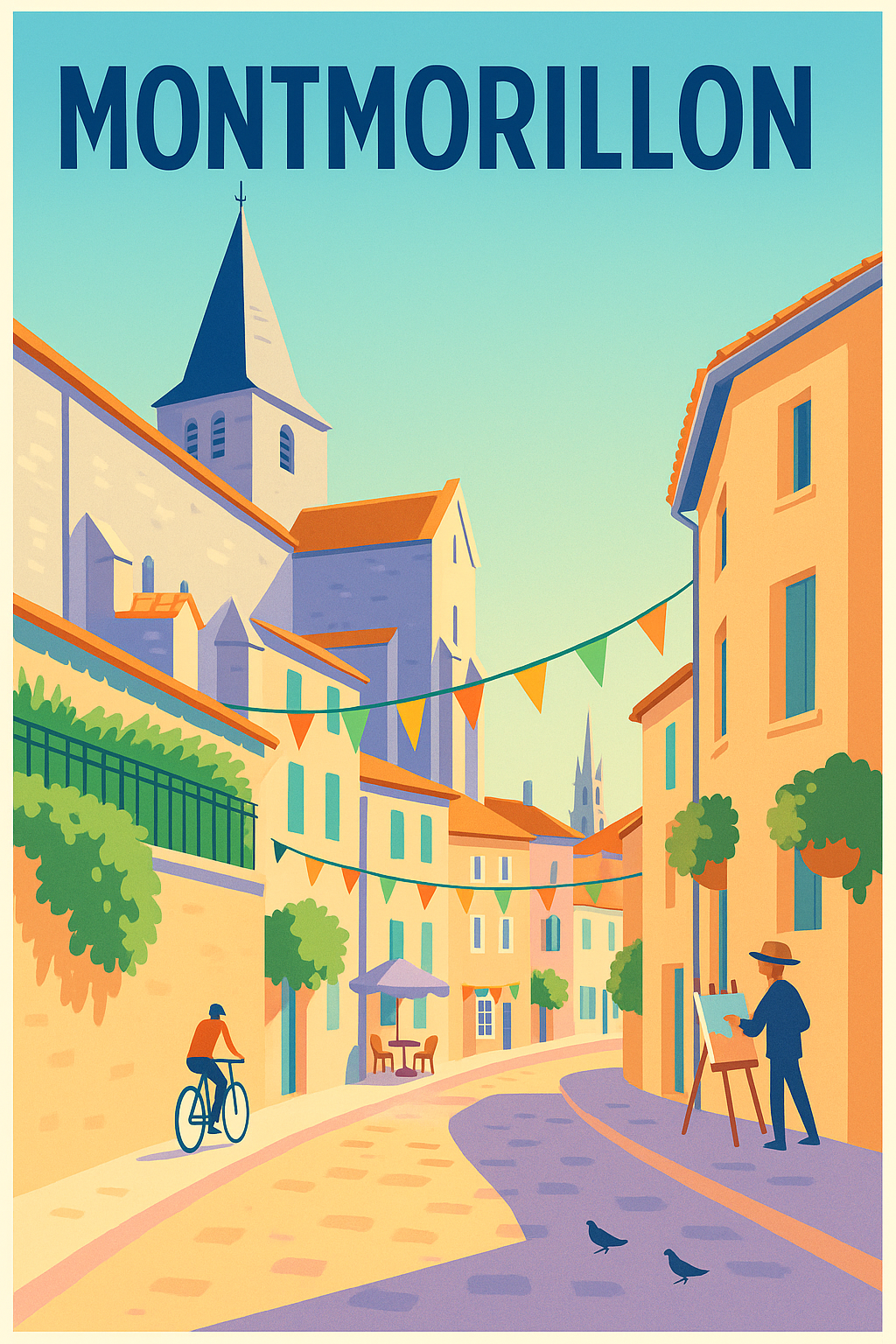 Affiche de Montmorillon - L'Art de la Vie au Cœur de la Ville