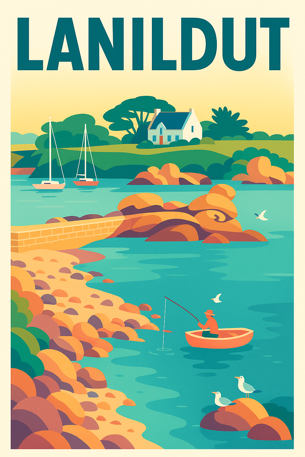 Affiche de Lanildut - Charme côtier et sérénité bretonne
