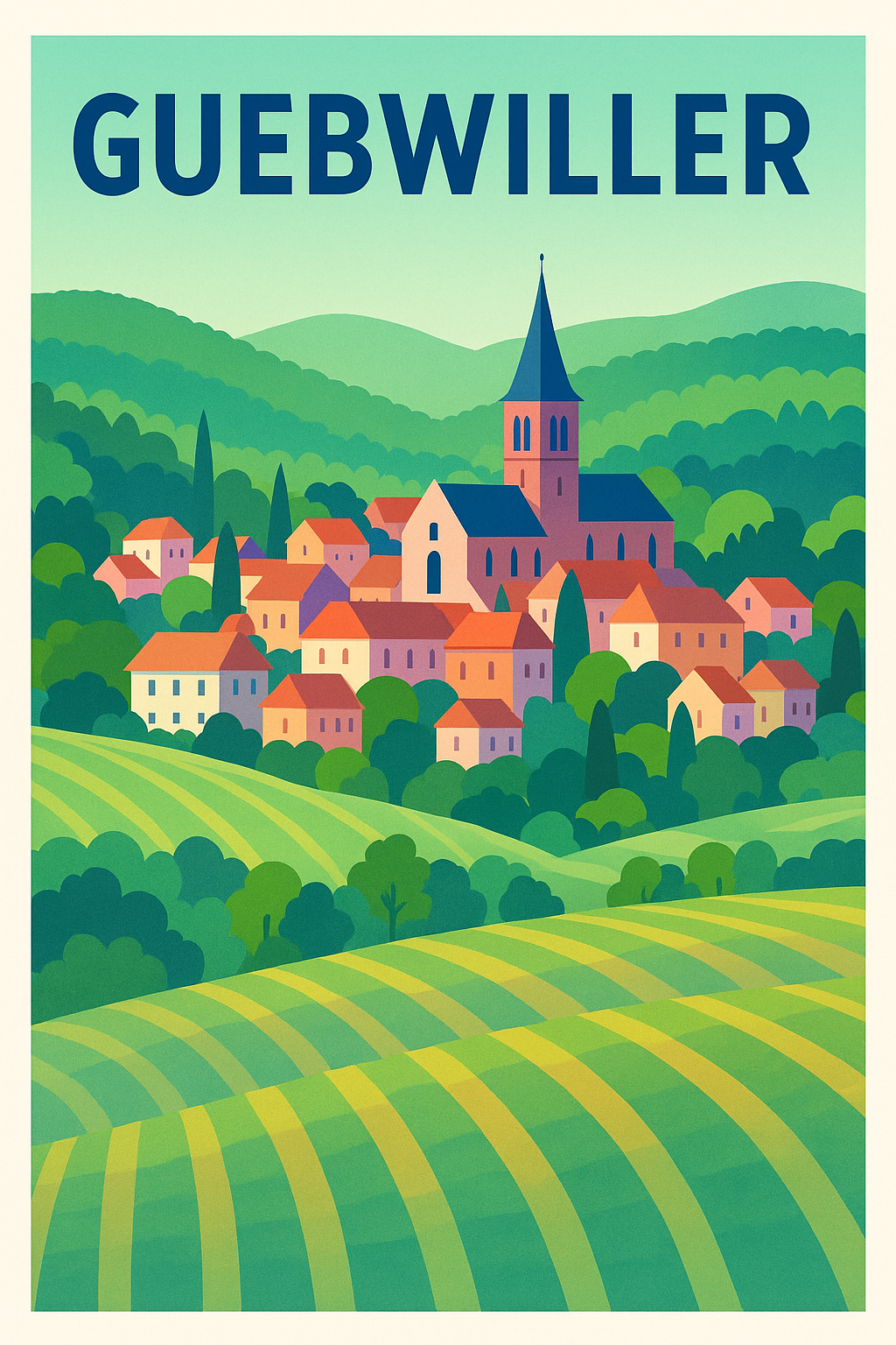Affiche de Guebwiller - Charme et sérénité au cœur de la nature