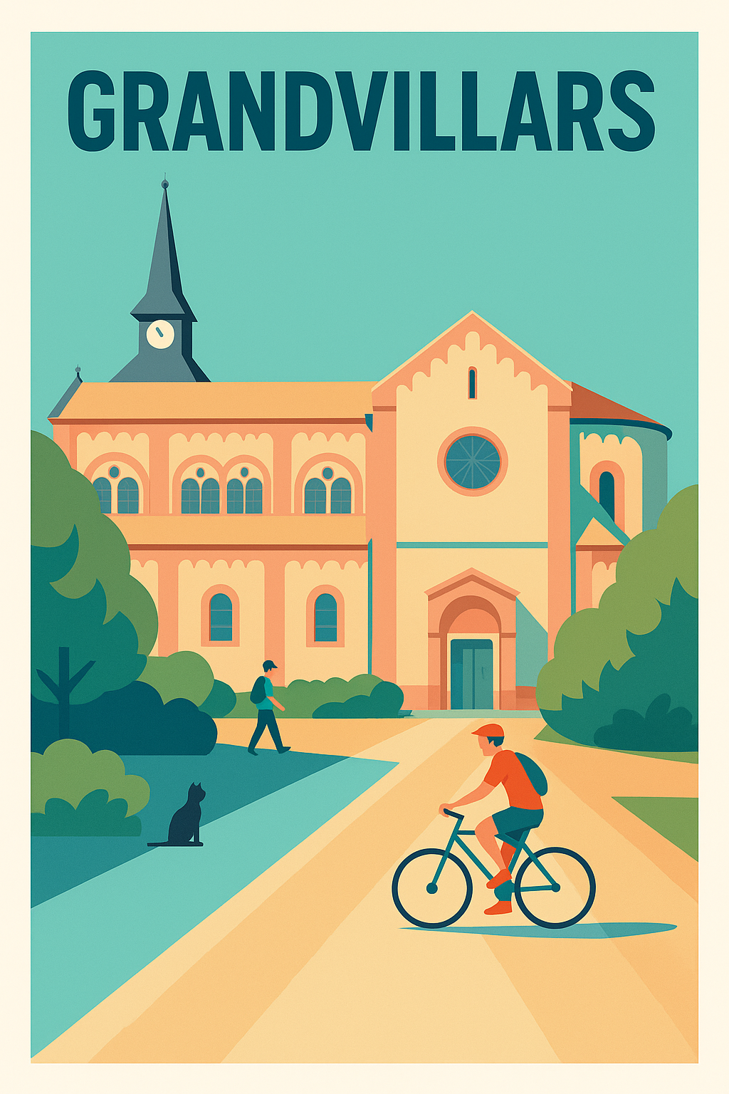 Affiche de Grandvillars - Charme paisible et architectural