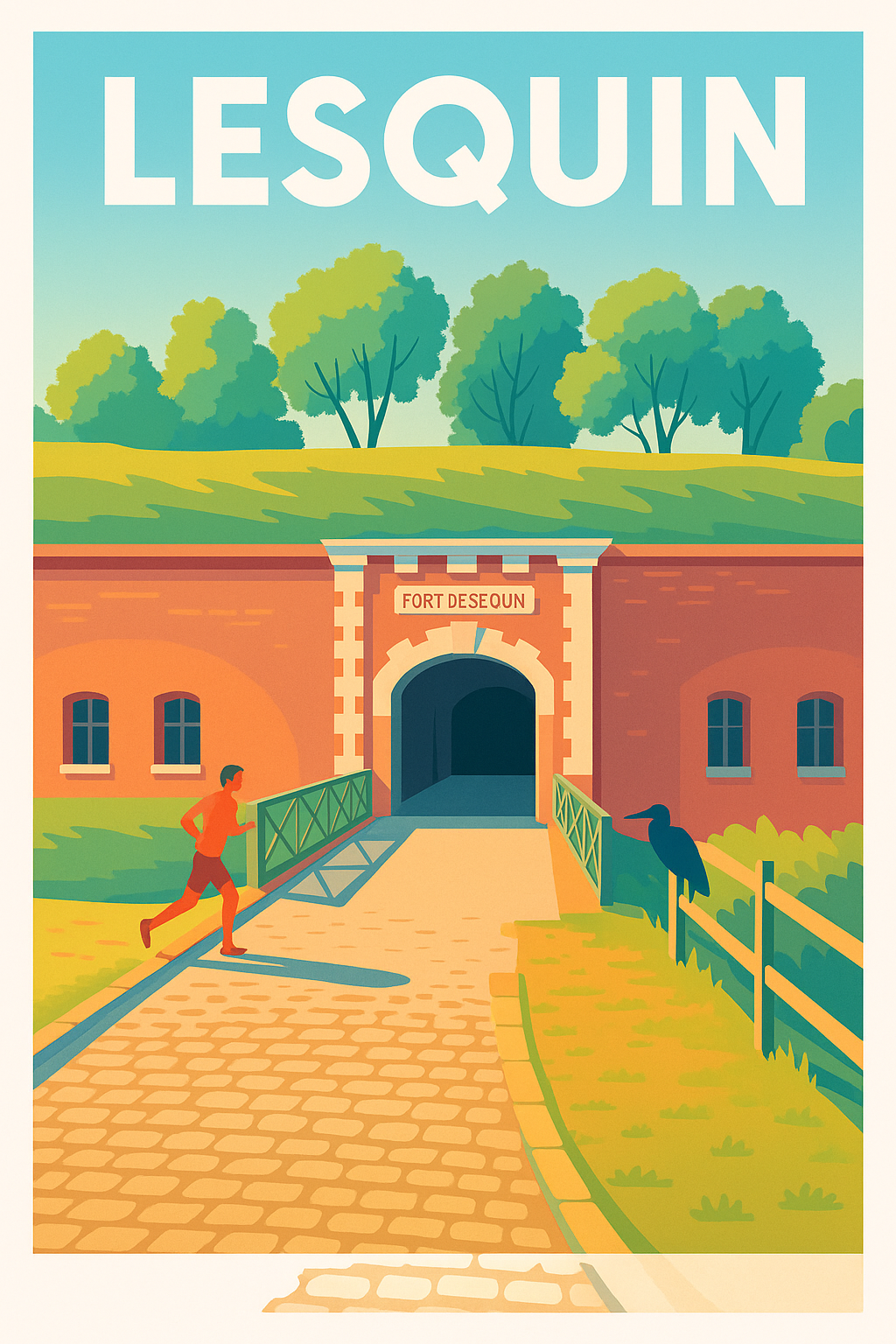 Affiche de Lesquin - L'entrée emblématique du Fort Desequin