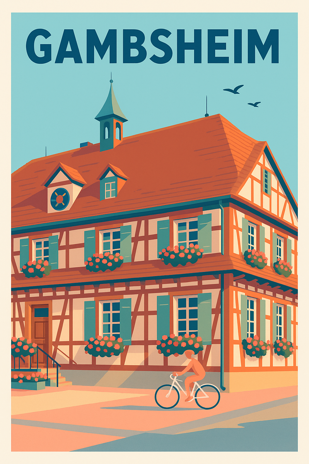Affiche de Gambsheim - Charme traditionnel de l'Alsace