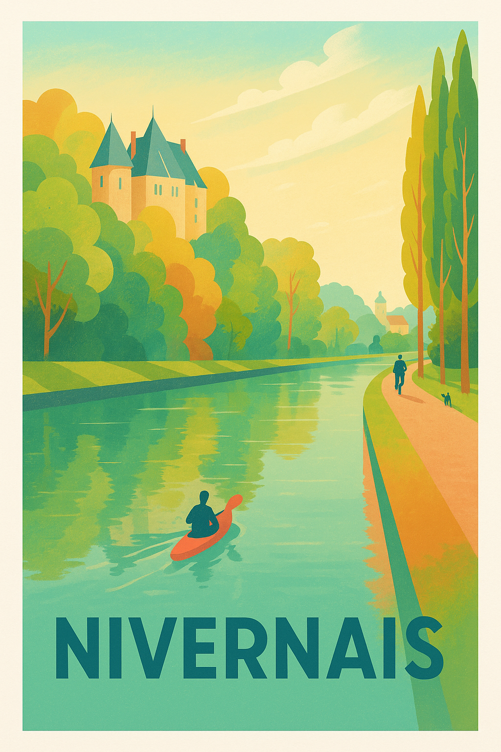 Affiche de Nivernais - Charme paisible au fil de l'eau