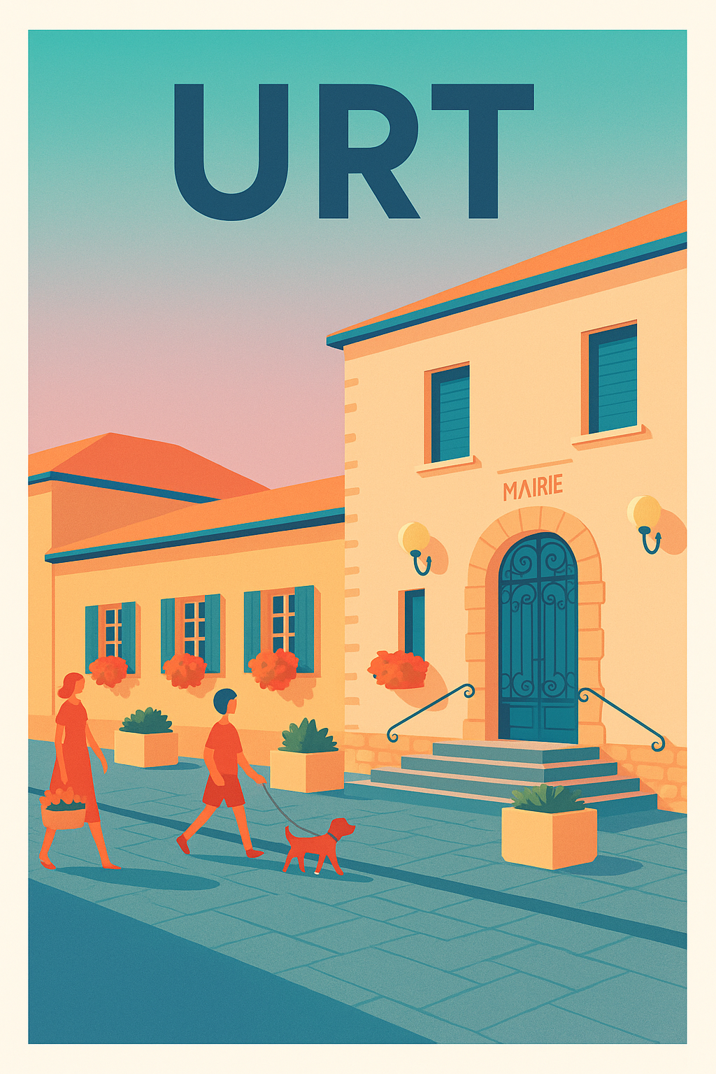 Affiche de Urt - Charme et douceur d'une mairie paisible