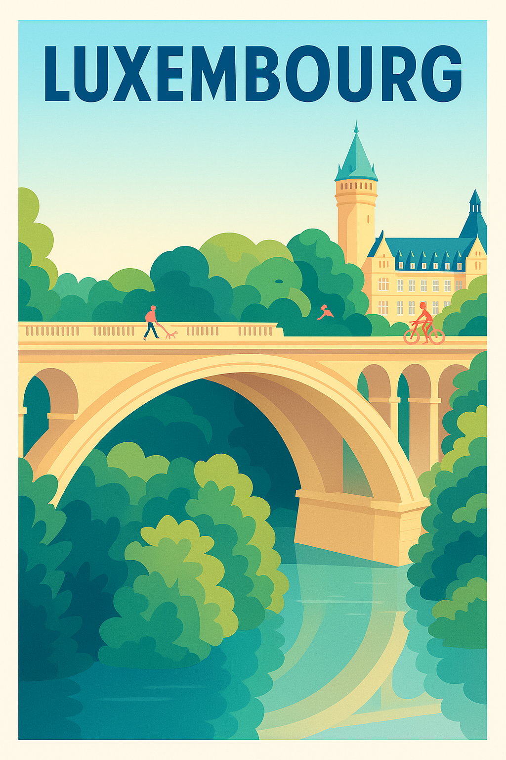 Affiche de Luxembourg - Entre nature et patrimoine historique