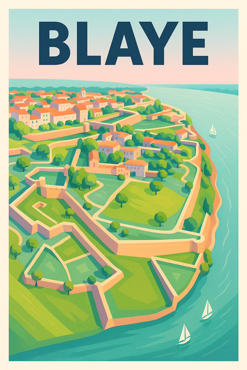 Affiche de Blaye - Évasion fortifiée au bord de l'estuaire