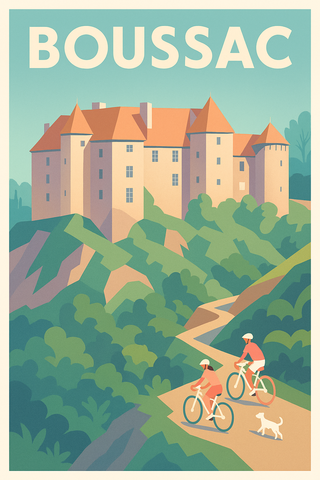 Affiche de Boussac - Escapade nature et patrimoine historique