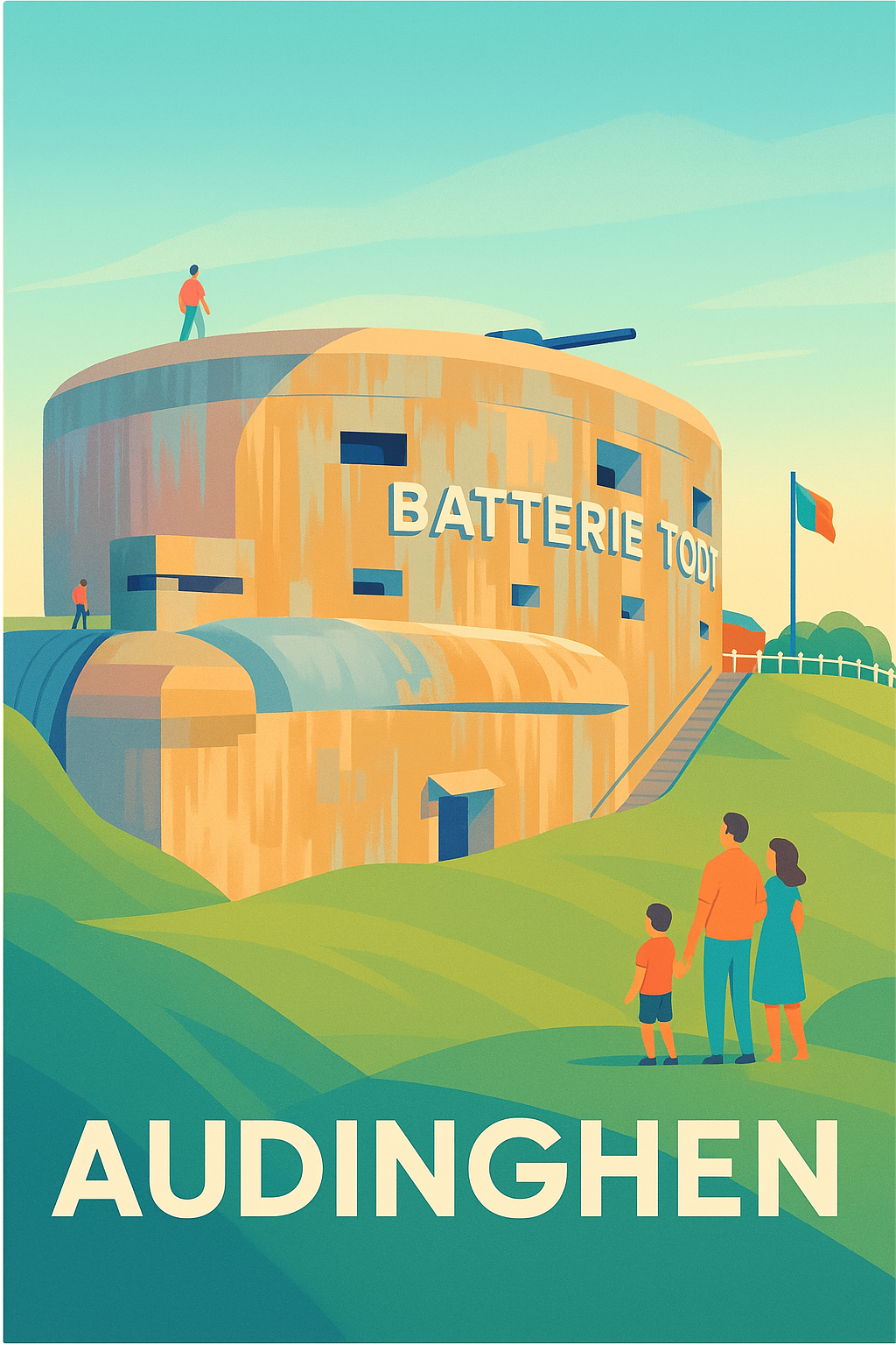 Affiche Audinghen — Découvrez la Batterie Todt, témoin du passé · poster d'art de Audinghen