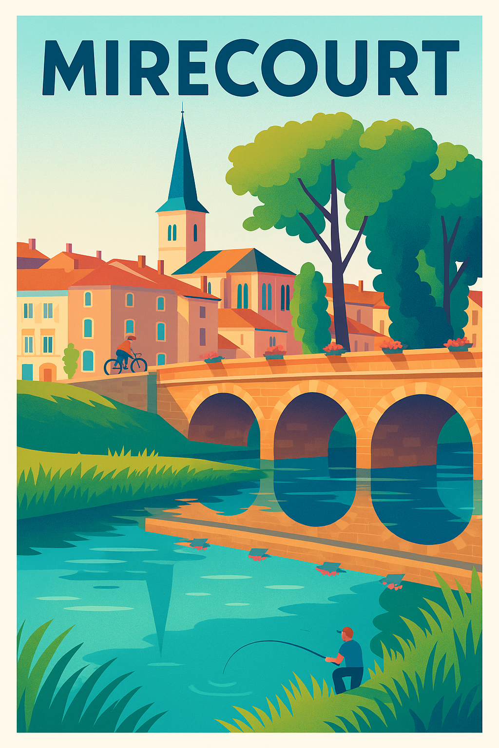 Affiche de Mirecourt - Charme paisible au fil de l'eau