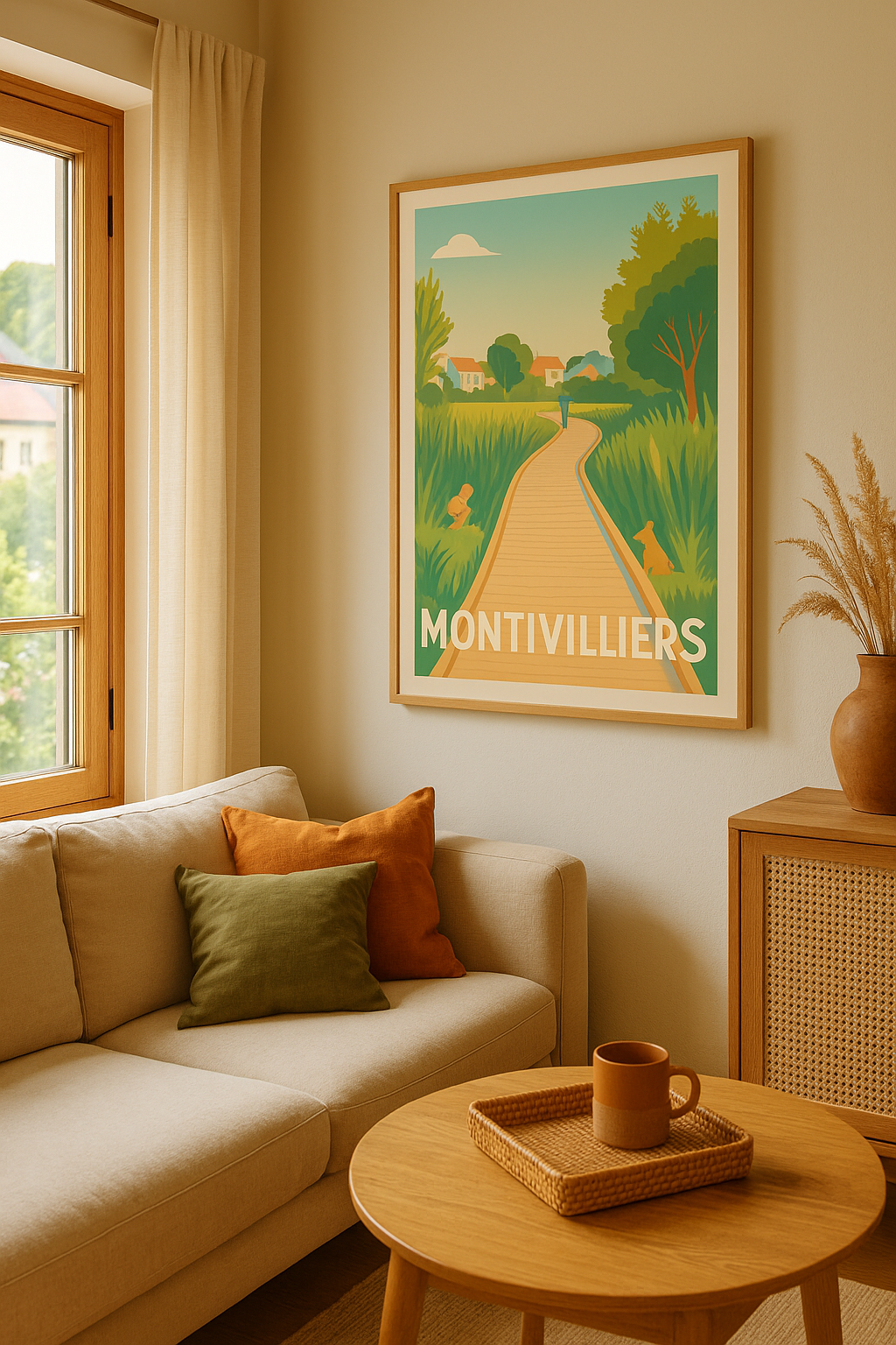 Mise en situation Affiche Montivilliers - Escapade bucolique sur les chemins verts