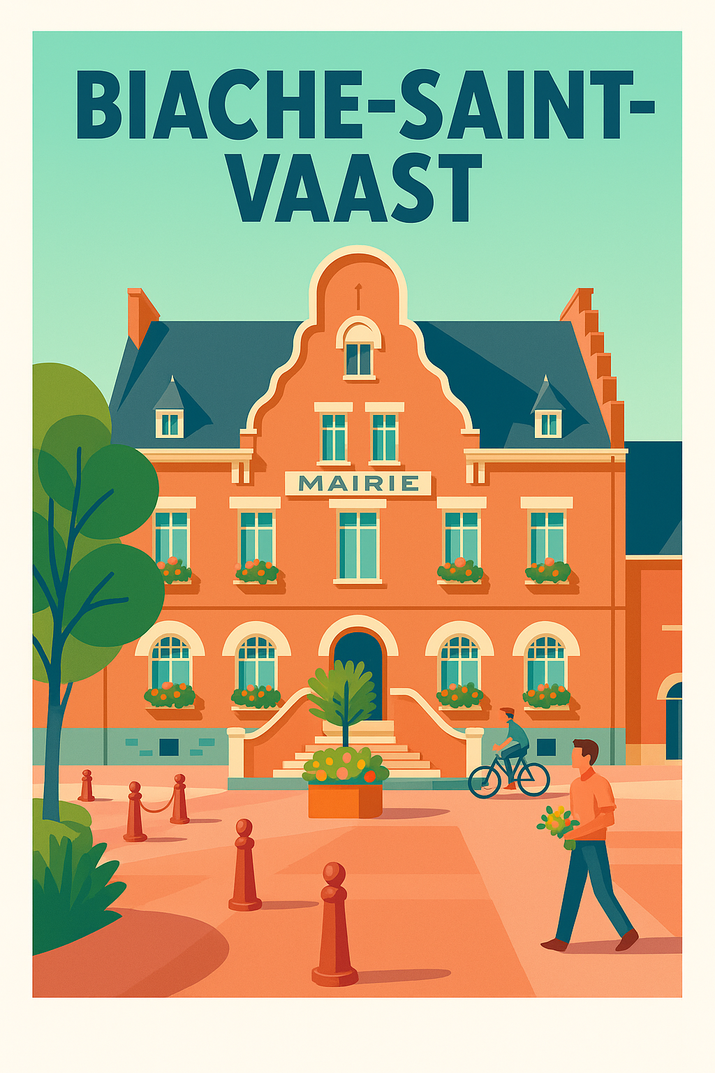 Affiche de Biache-Saint-Vaast - Charme authentique de la mairie