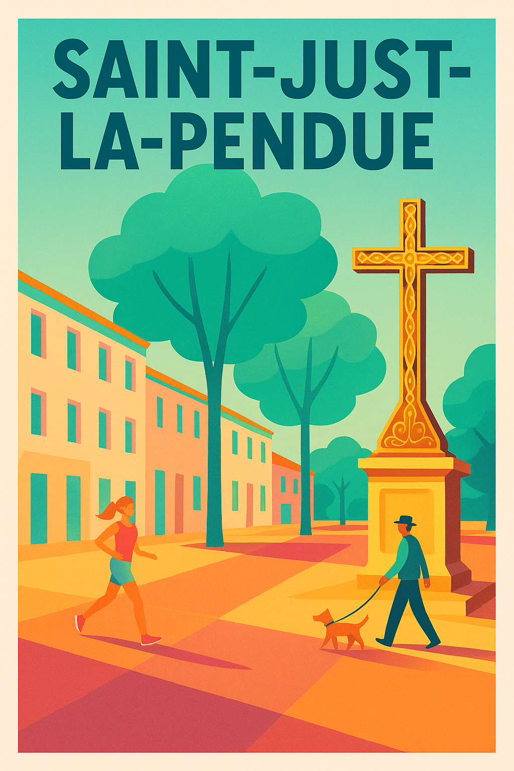 Affiche de Saint-Just-la-Pendue - Charme et sérénité au cœur du village