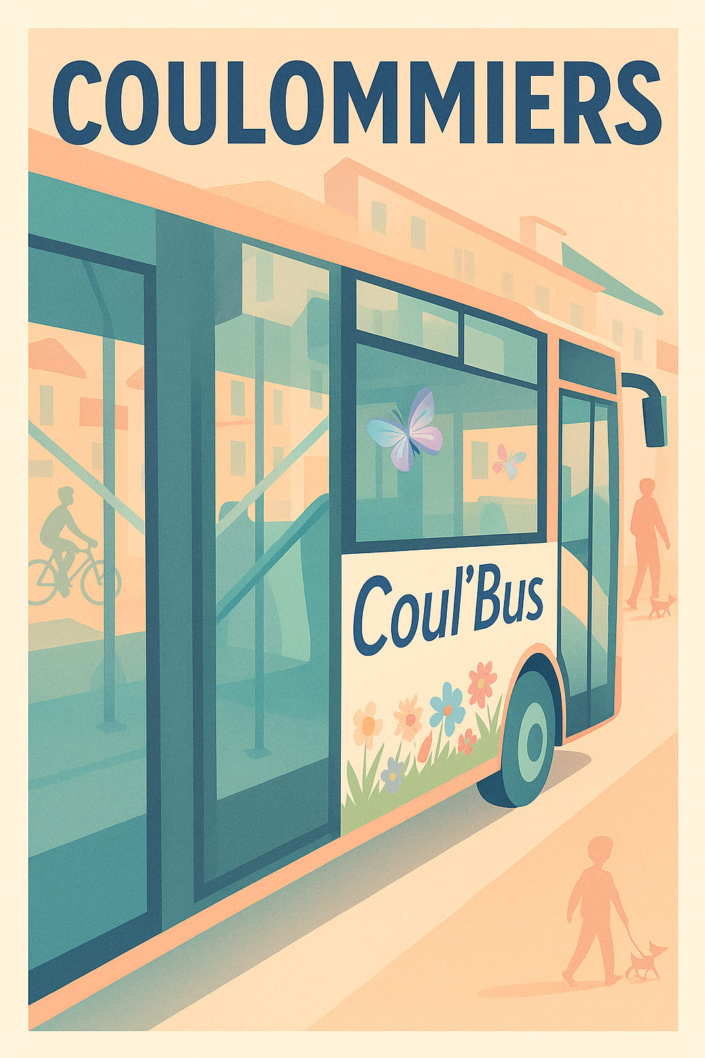 Affiche de Coulommiers - Charme et douceur en Coul'Bus