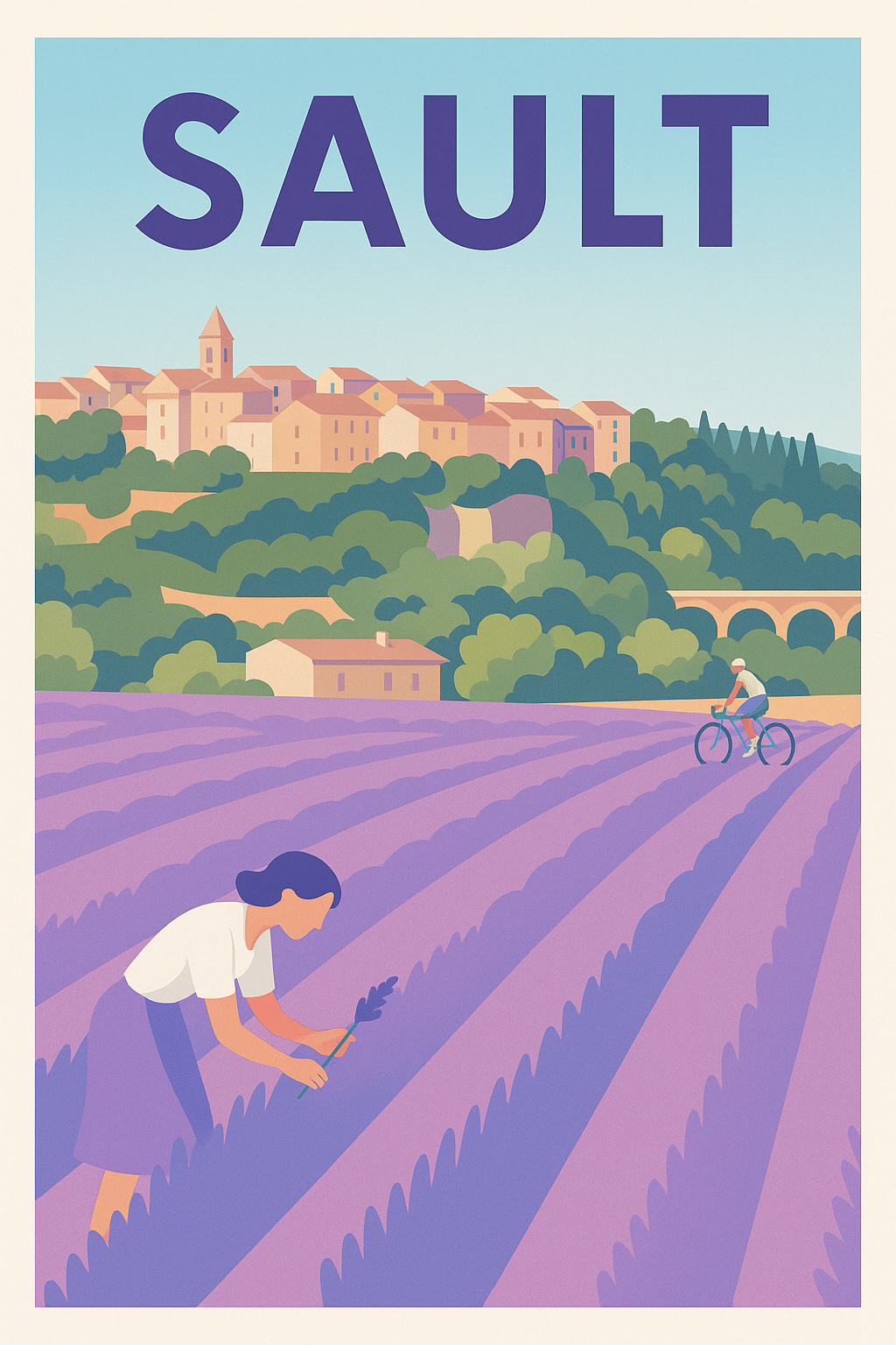 Affiche de Sault - Le charme provençal entre lavandes et collines