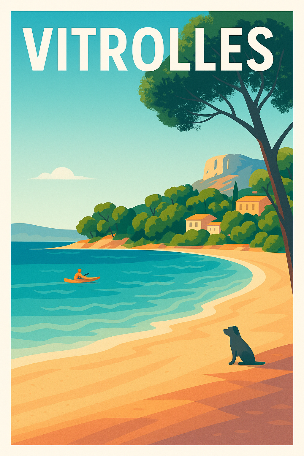 Affiche Vitrolles — Évasion au bord de l'eau · poster d'art de Vitrolles