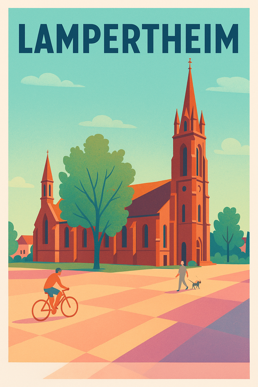 Affiche de Lampertheim - Tranquillité et charme à l'ombre de l'église
