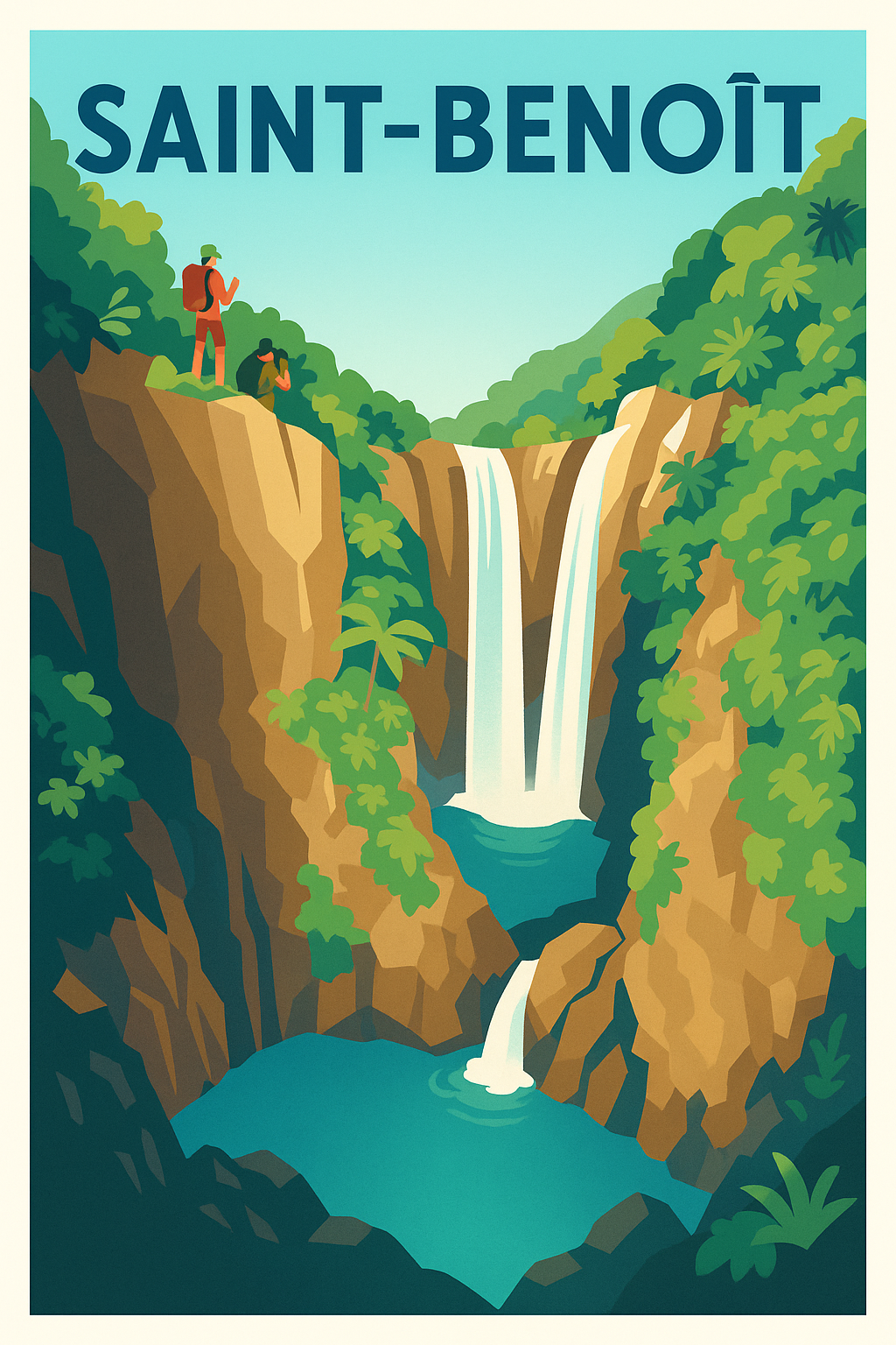 Affiche de Saint-Benoît - L'appel enchanteur des cascades tropicales