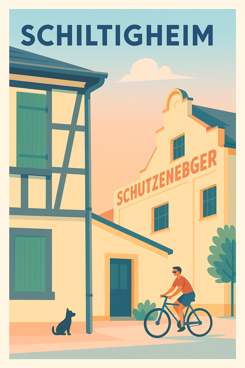 Affiche Schiltigheim — Charme et douceur alsacienne · poster d'art de Schiltigheim
