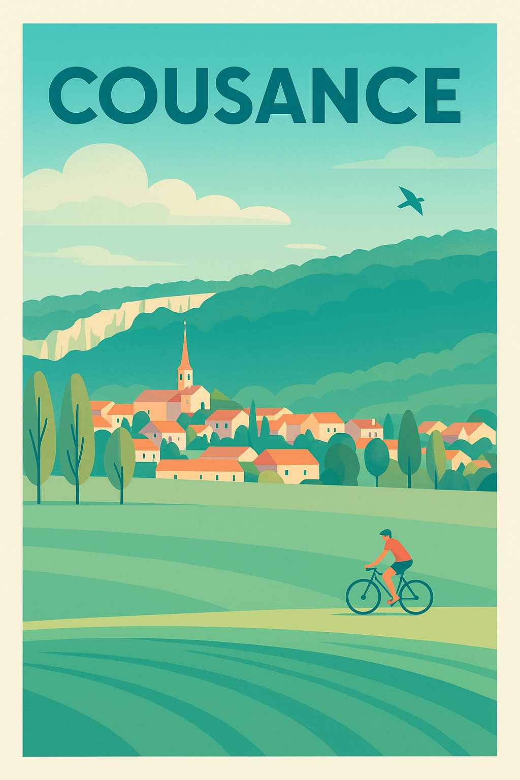 Affiche de Cousance - Douceur de vie et paysages champêtres