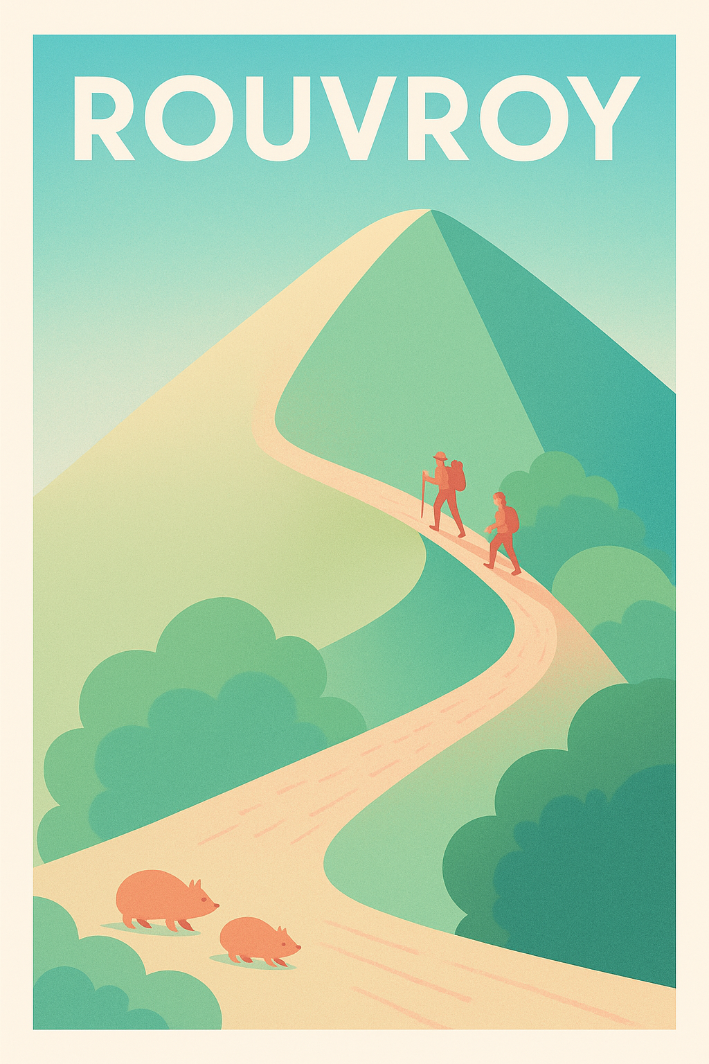 Affiche de Rouvroy - Invitation à la randonnée en nature