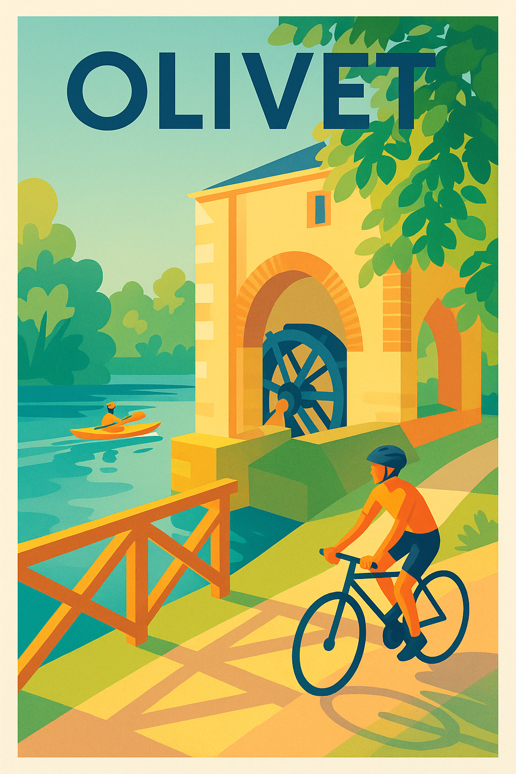 Affiche de Olivet - Plaisirs en plein air au bord de l'eau