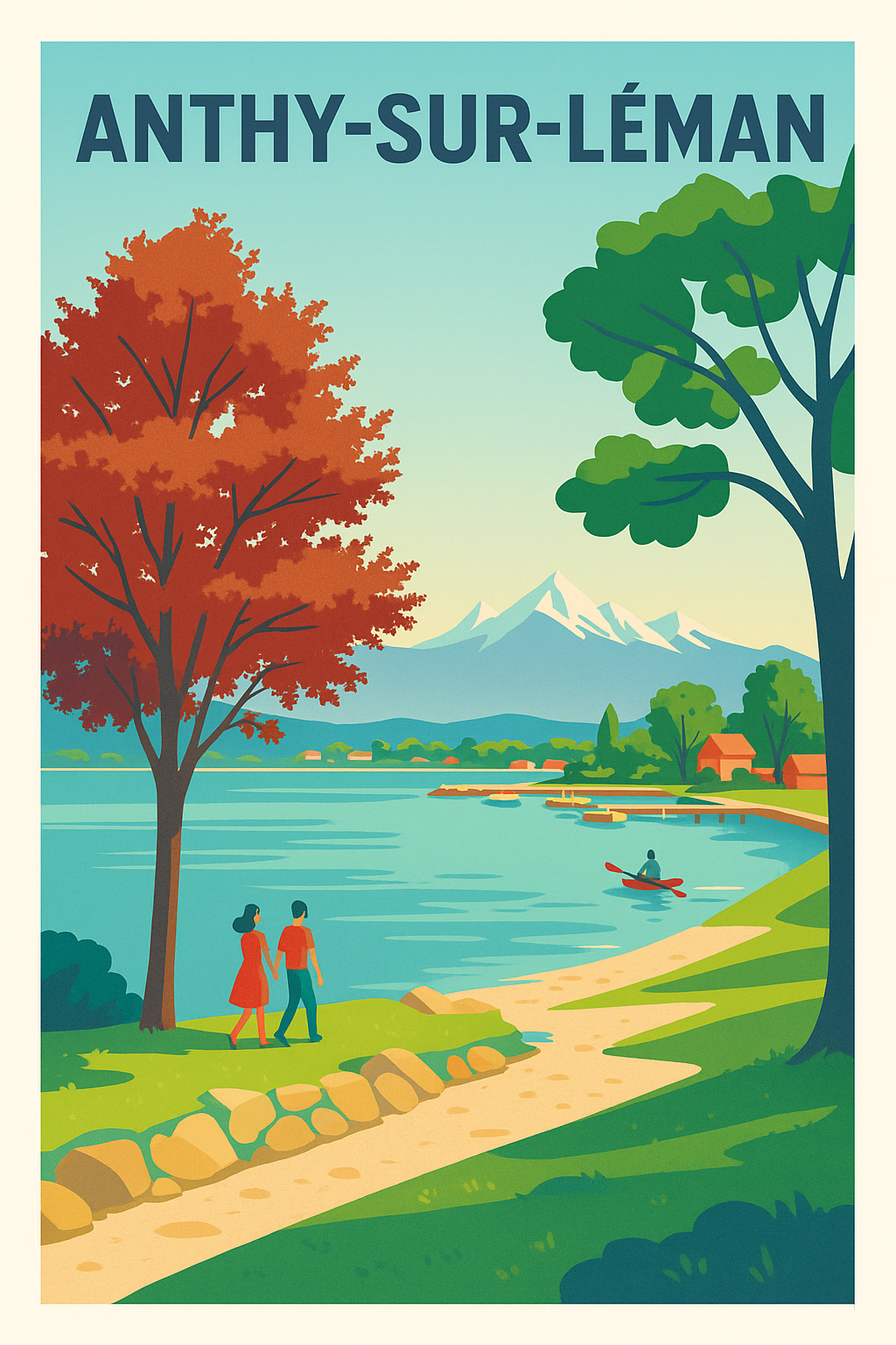 Affiche de Anthy-sur-Léman - Promenade bucolique au bord du lac