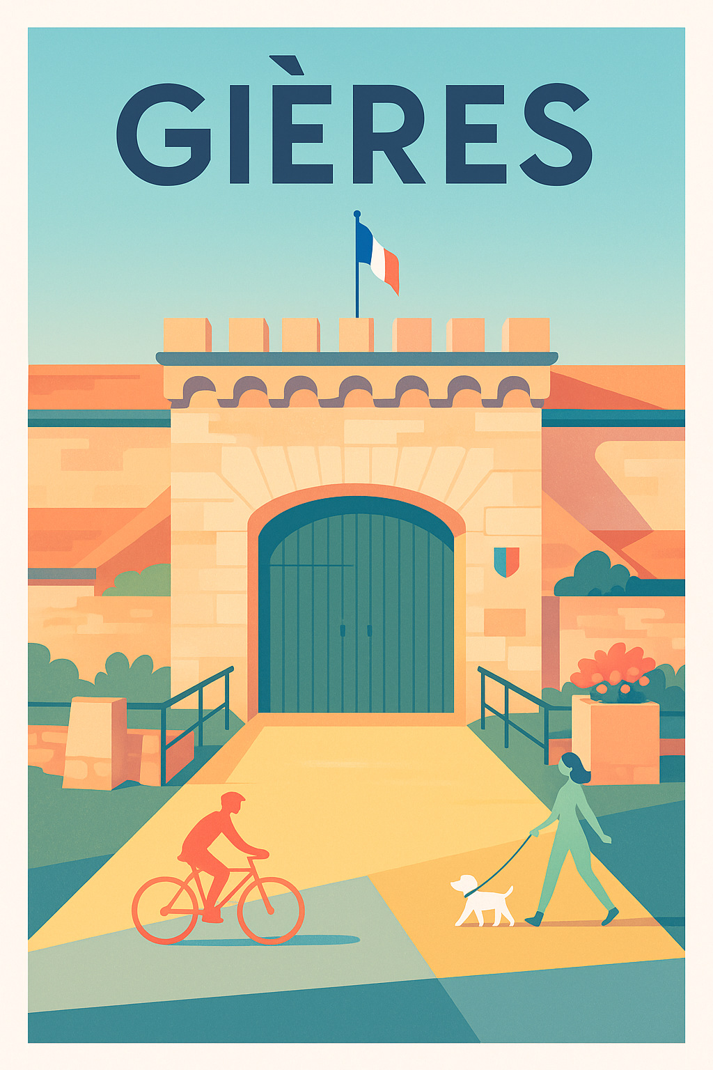 Affiche de Gières - L'élégance tranquille au cœur de la France