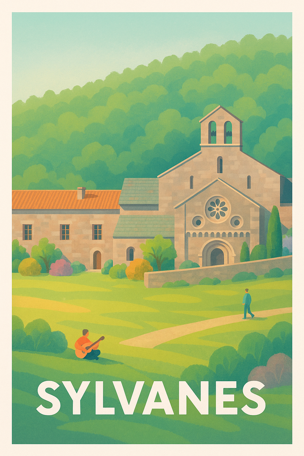 Affiche Sylvanes — Sérénité et nature au cœur de l'abbaye · poster d'art de Sylvanes