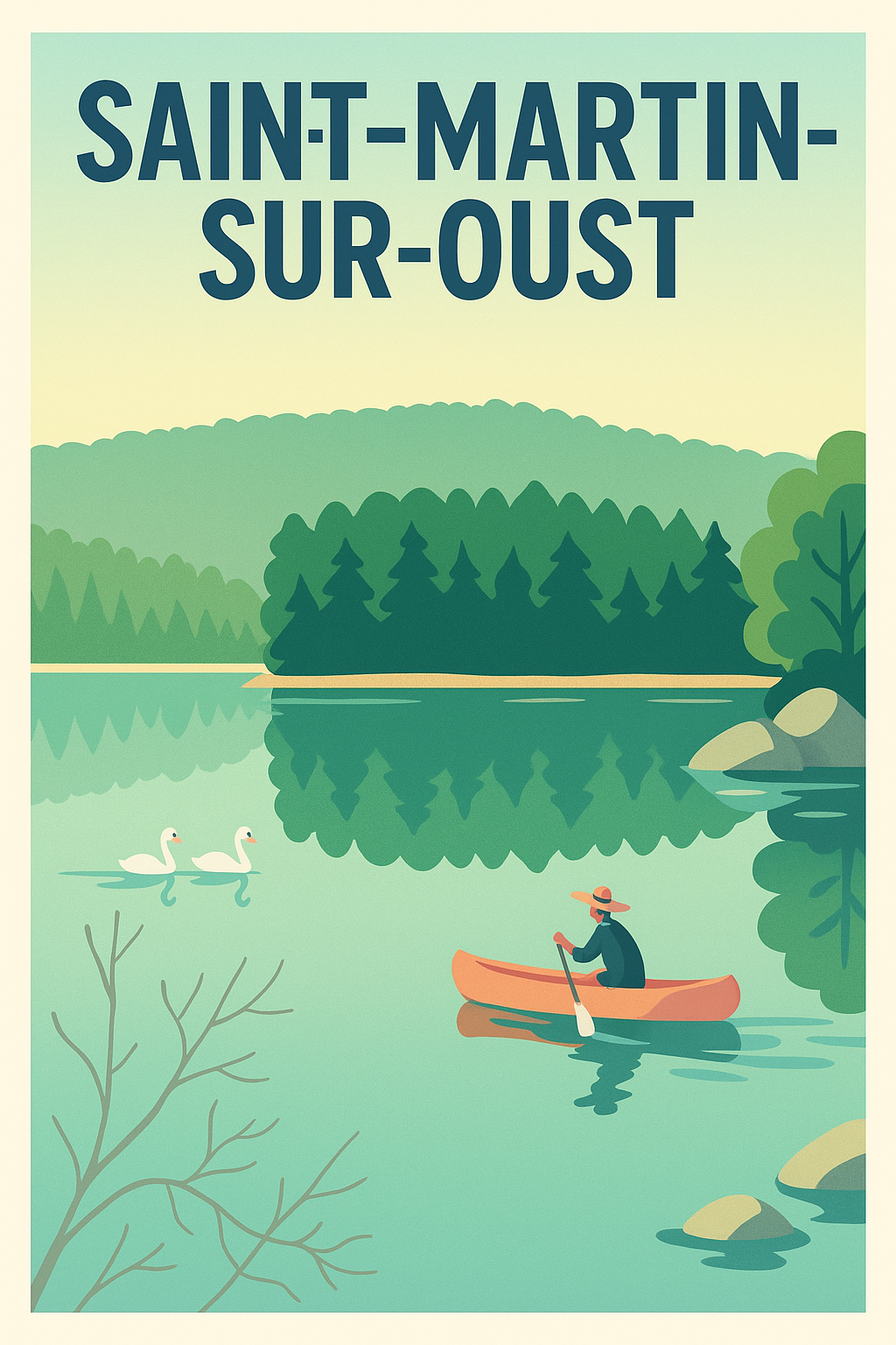 Affiche de Saint-Martin-sur-Oust - L'Évasion Nature au Fil de l'Eau