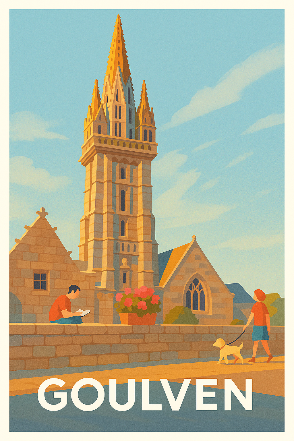 Affiche Goulven — Charme breton et sérénité au fil de la journée · poster d'art de Goulven
