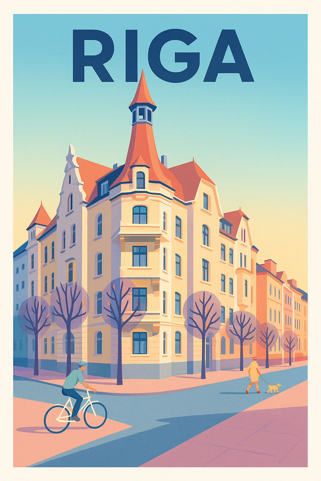 Affiche de Riga - Charme et sérénité baltique