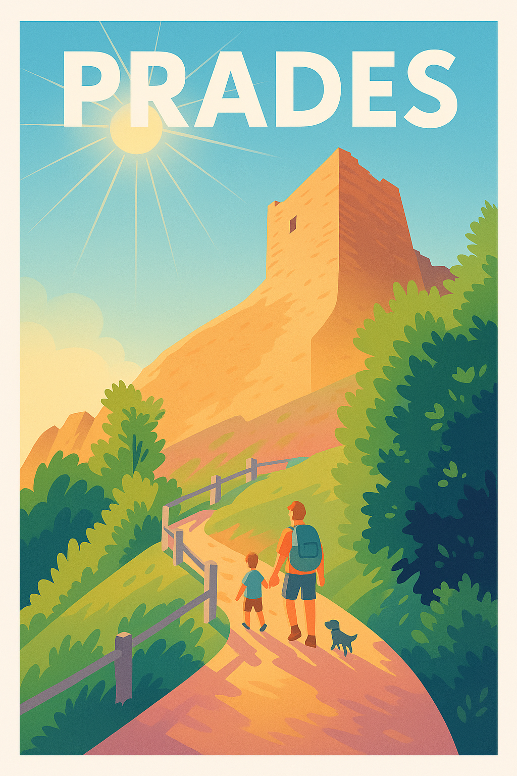 Affiche Prades — Balade ensoleillée au cœur de la nature · poster d'art de Prades