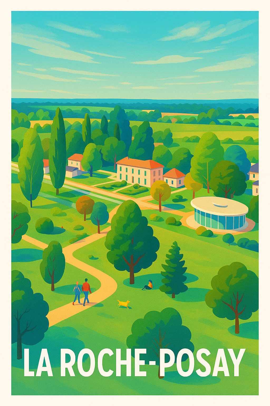 Affiche de La Roche-Posay - Douceur et nature apaisante
