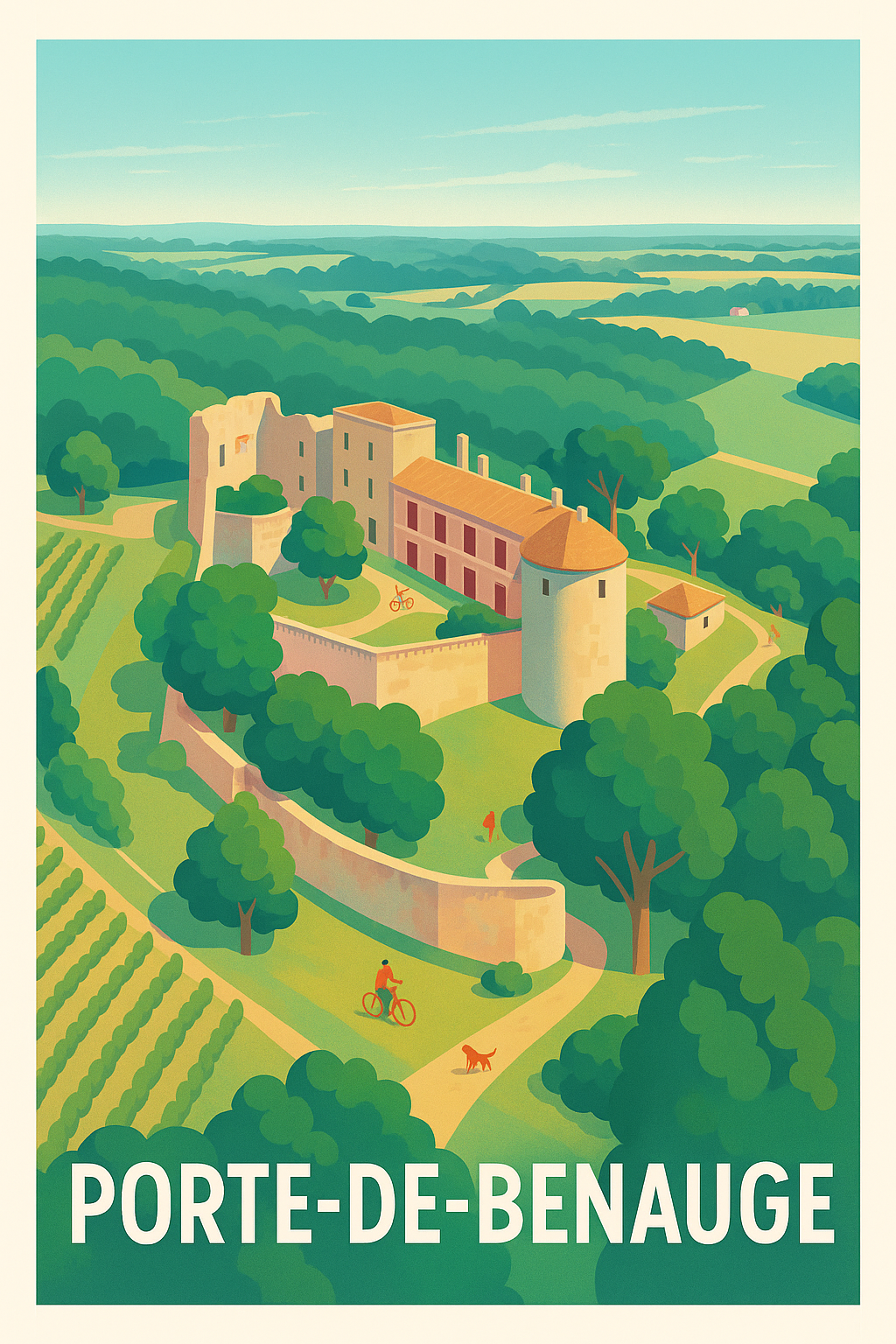 Affiche Porte-de-Benauge — Évasion au cœur de la nature · poster d'art de Porte-de-Benauge