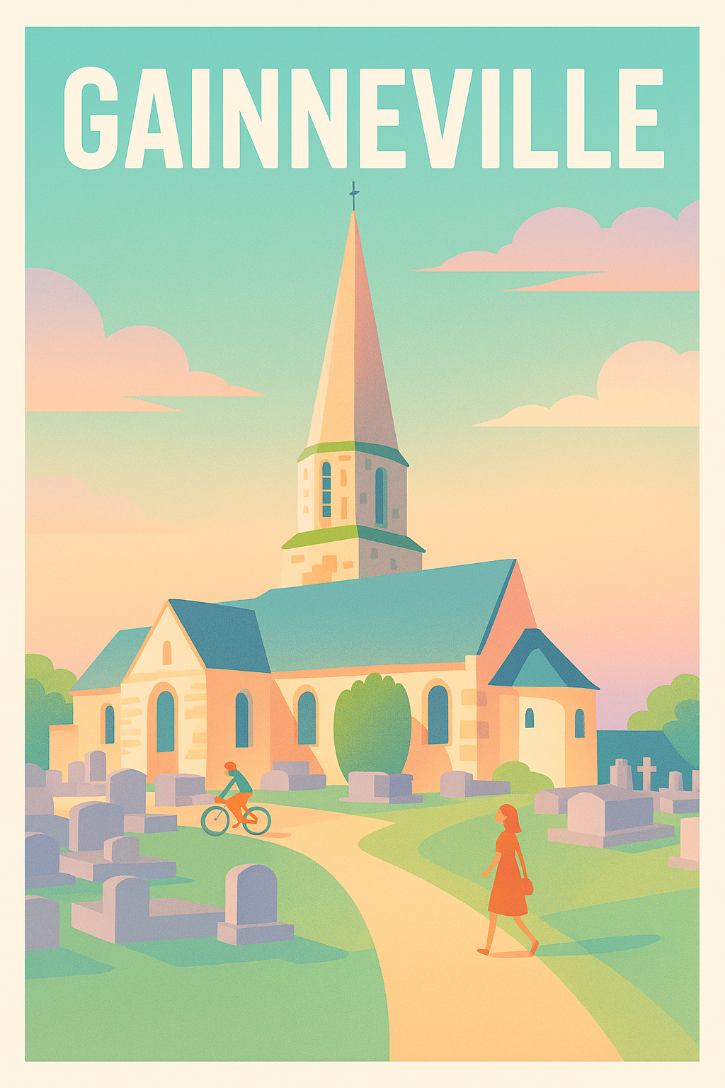 Affiche de Gainneville - Charme paisible et architecture champêtre