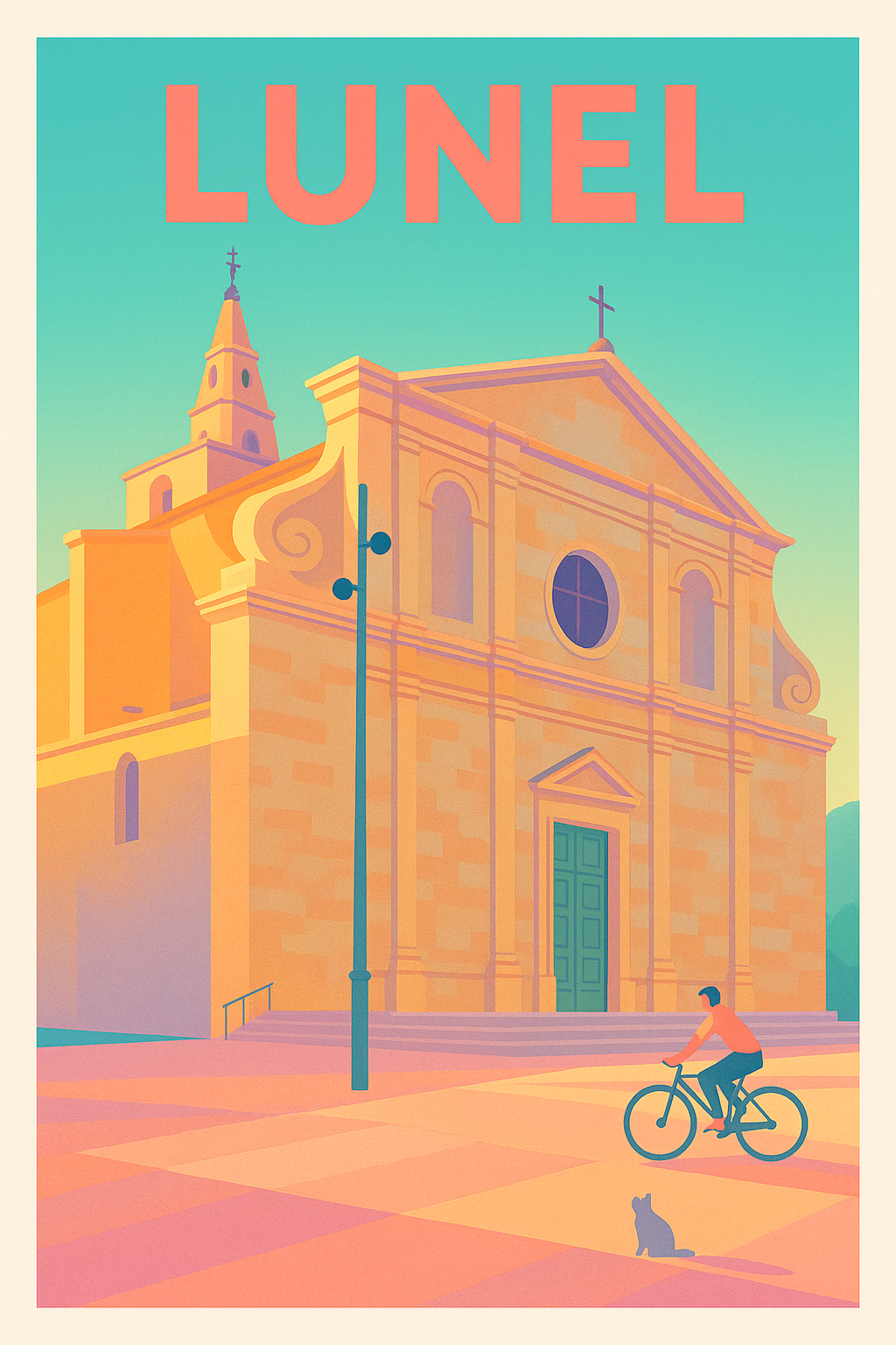 Affiche Lunel — Charme et sérénité au cœur de la ville · poster d'art de Lunel