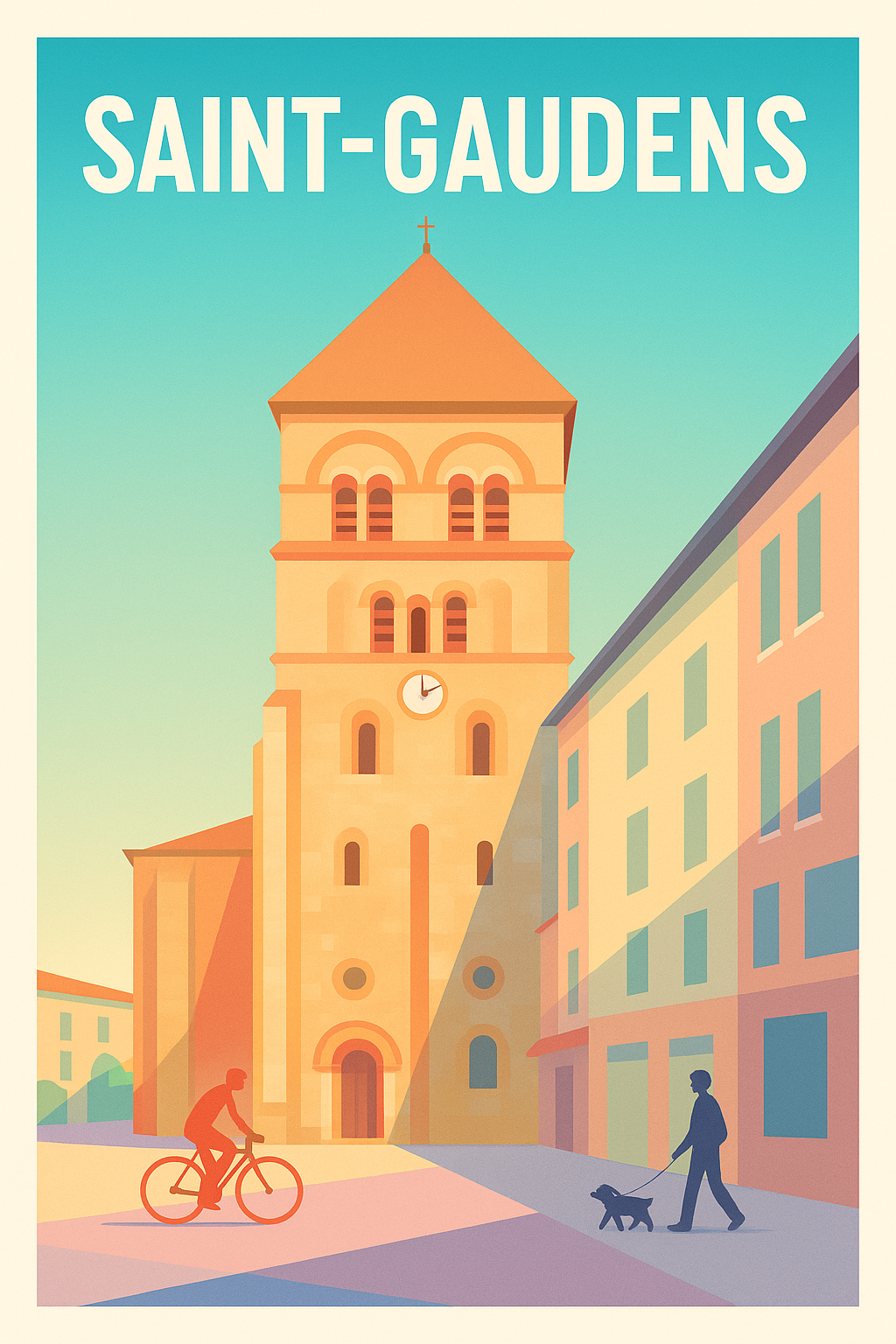 Affiche de Saint-Gaudens - Tranquillité et charme occitan