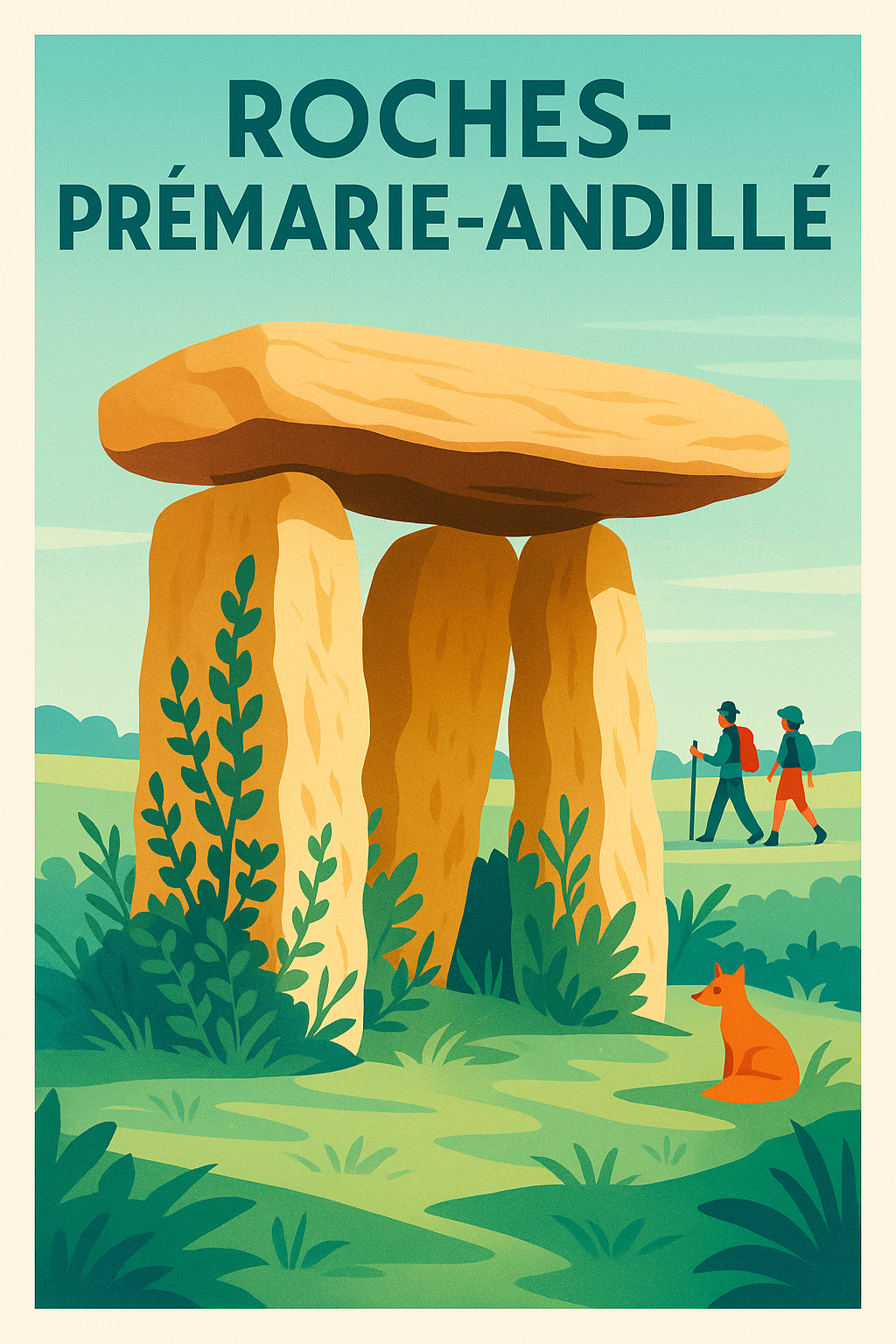 Affiche de Roches-Prémarie-Andillé - Voyage dans le temps au cœur des dolmens