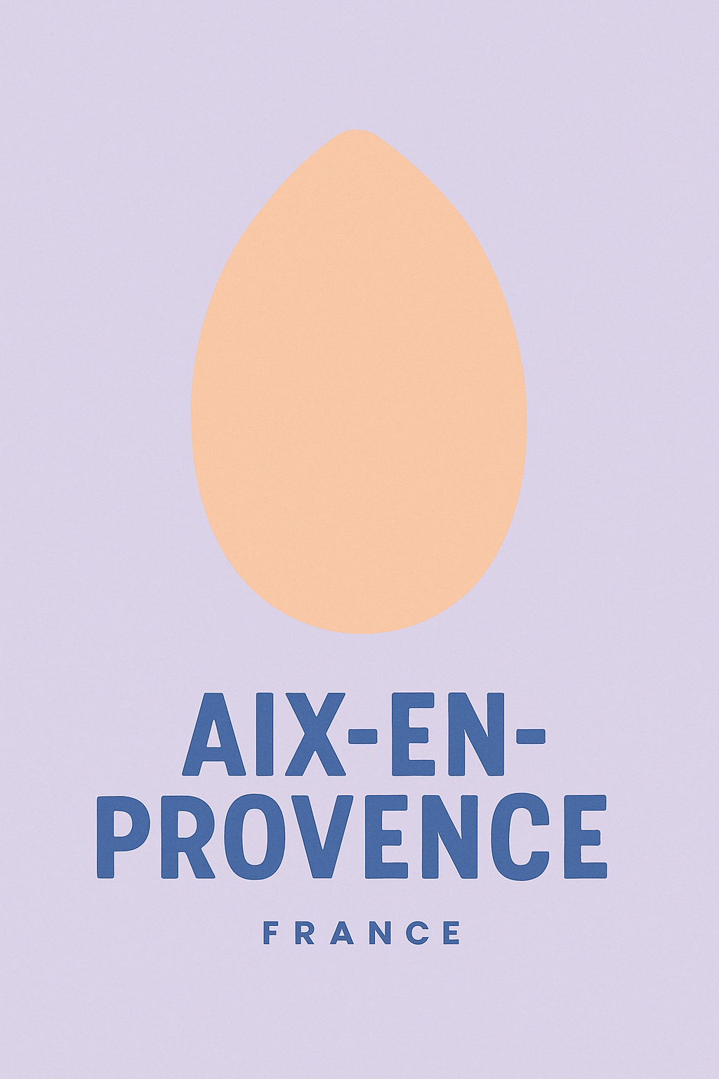 Affiche Aix-en-Provence — Élégance minimaliste du Sud · poster d'art de Aix-en-Provence