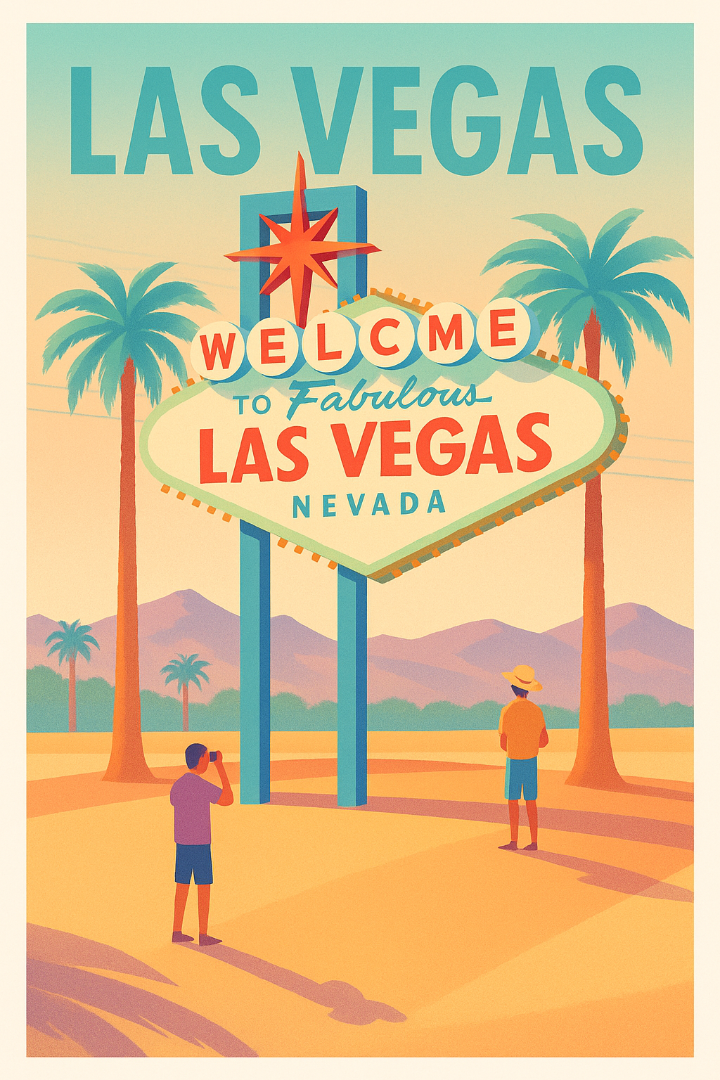 Affiche Las Vegas — L'emblématique Welcome to Fabulous Las Vegas · poster d'art de Las Vegas