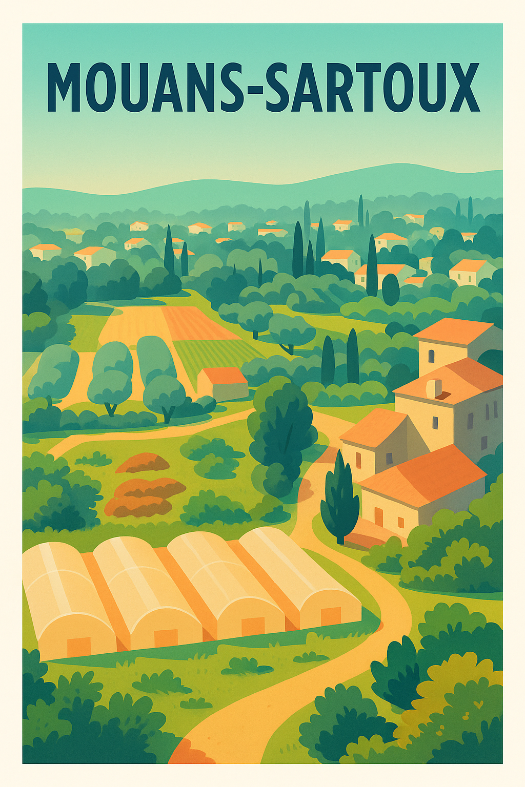 Affiche de Mouans-Sartoux - Charme bucolique de la Provence verte