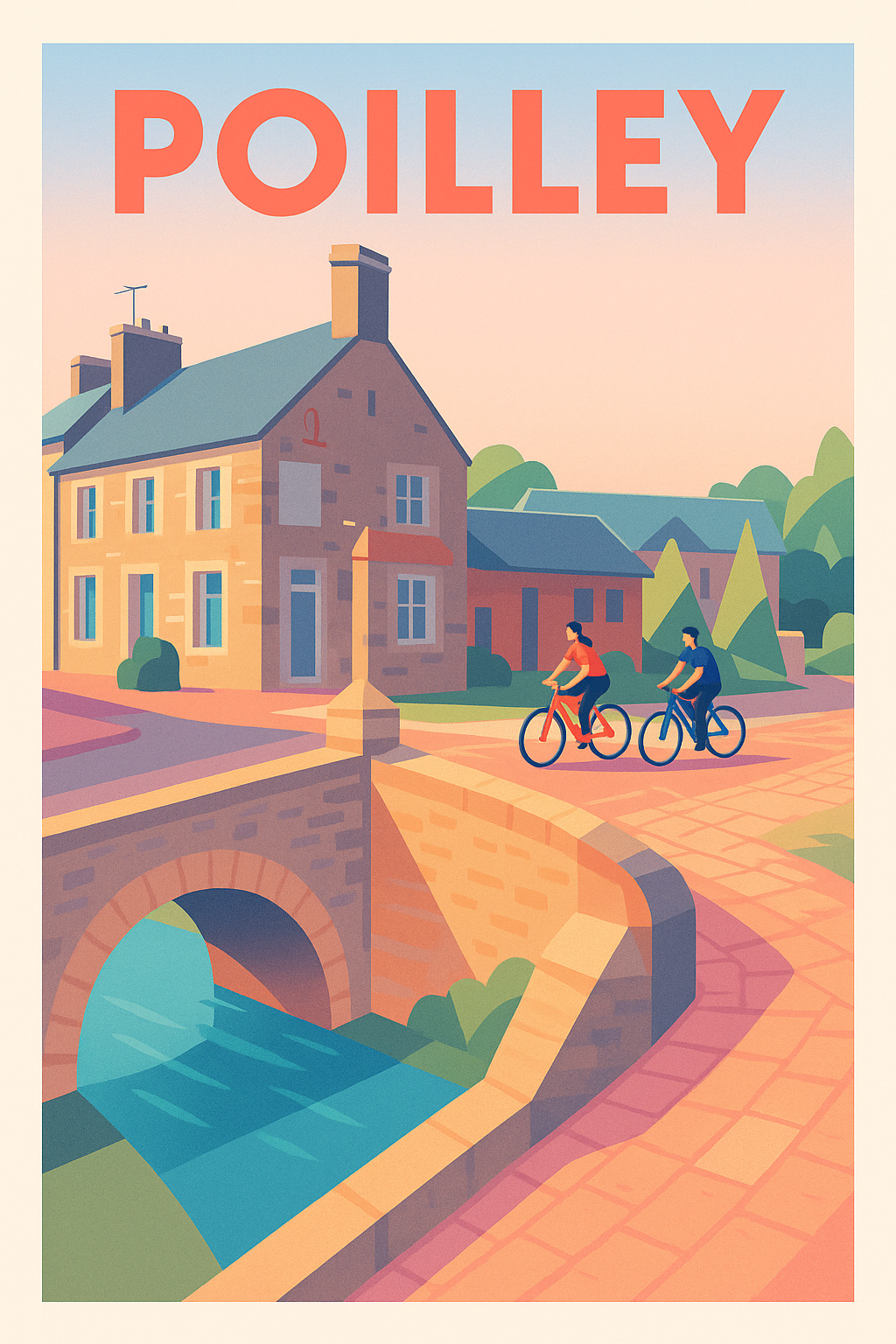Affiche de Poilley - Douceur et charme à vélo