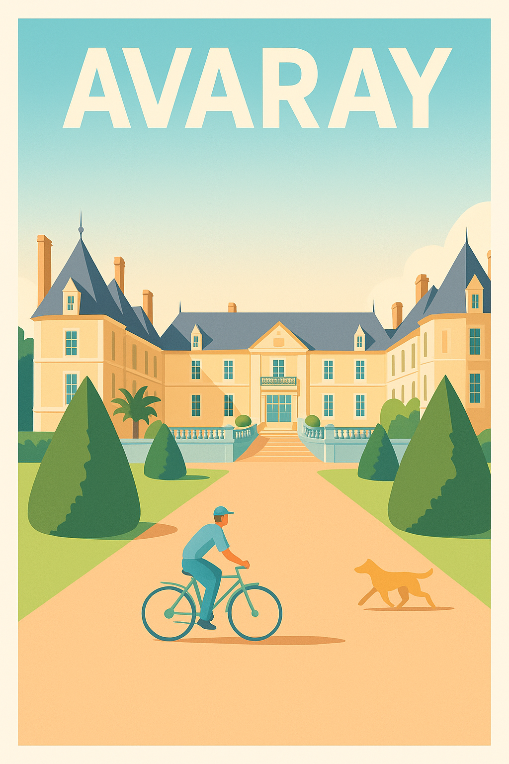 Affiche de Avaray - Charme bucolique et patrimoine à vélo
