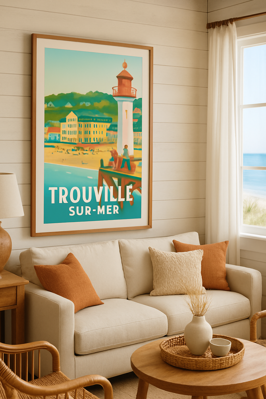 Mise en situation Affiche de Trouville-sur-Mer - L'élégance de la Côte Normande