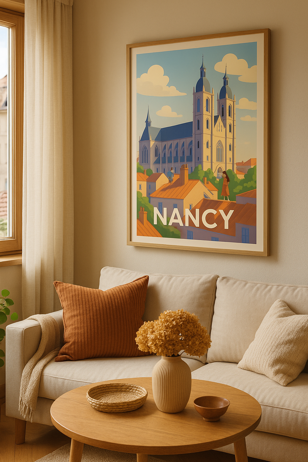 Mise en situation Affiche Nancy - Charme et Harmonie sur les Toits