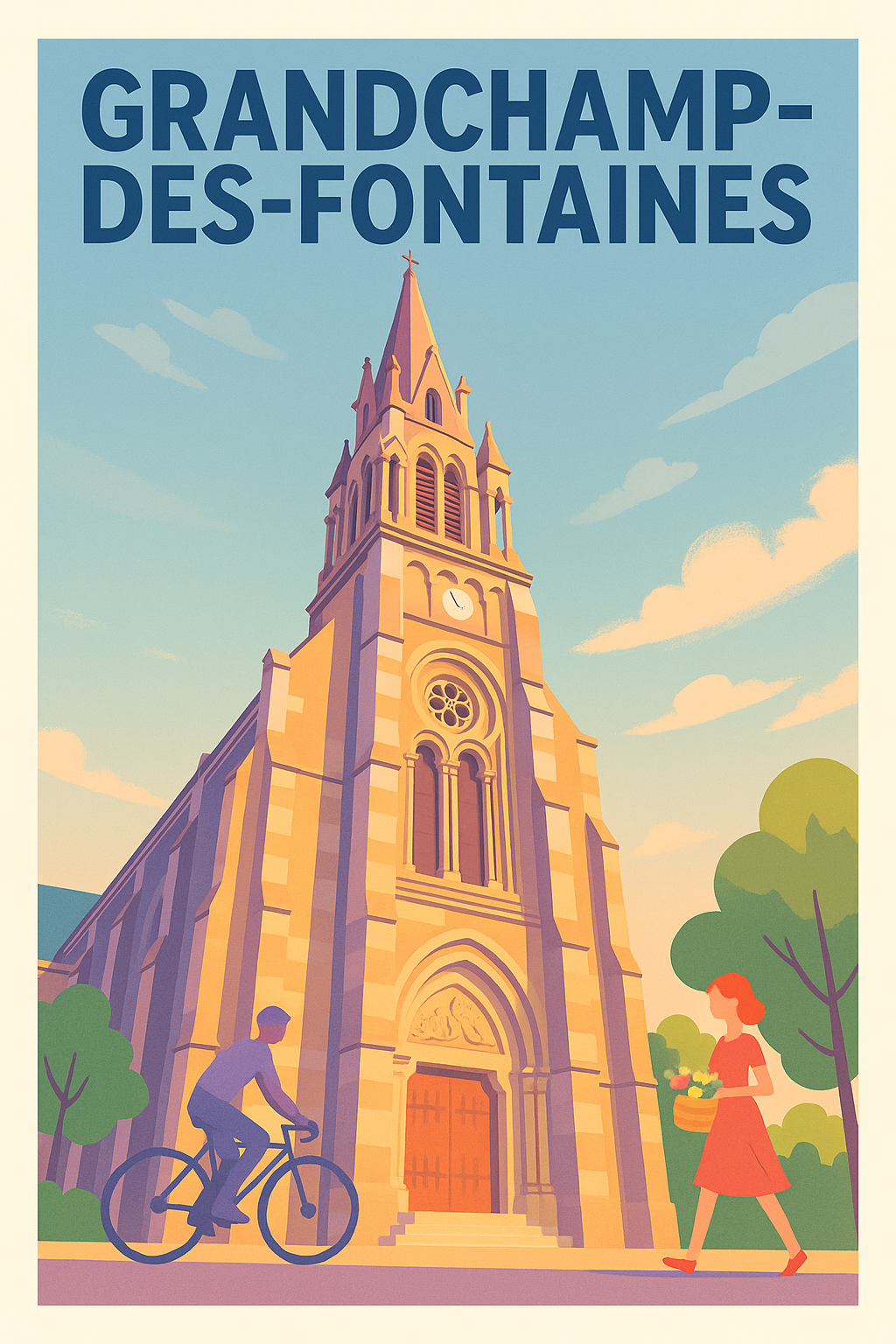 Affiche de Grandchamp-des-Fontaines - Charme et Sérénité d'une Église Historique