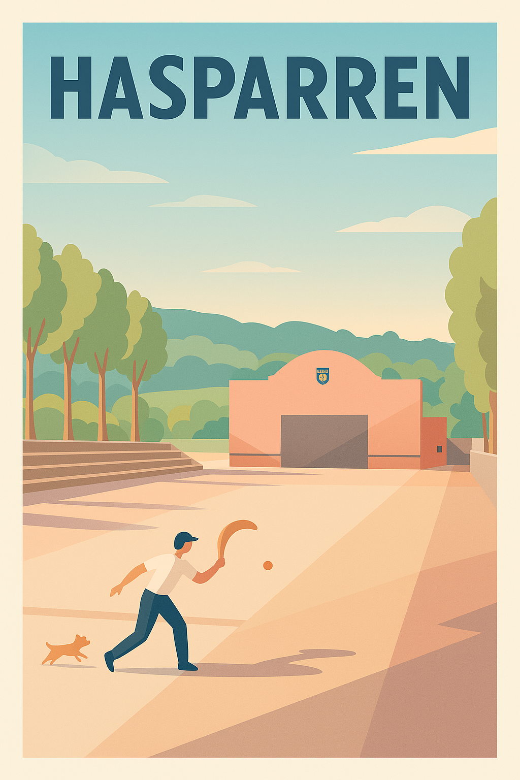 Affiche de Hasparren - Évasion et traditions basques en plein air